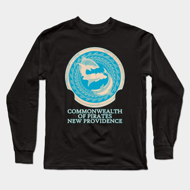 Nassau Commonwealth of Pirates Long Sleeve T-Shirt by NicGrayTees